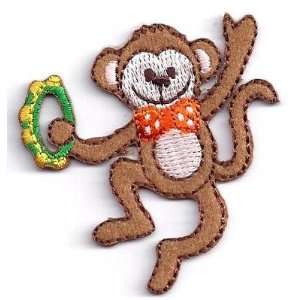  Iron On Embroidered Applique Monkey Band  