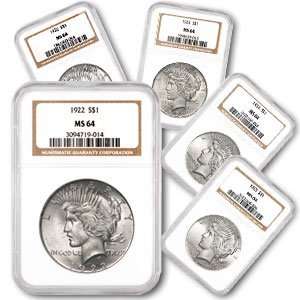  1922 1925 Peace Silver Dollars   MS 64 NGC Toys & Games