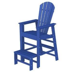   Polywood South Beach Lifeguard Chair in Pacific Blue: Home & Kitchen