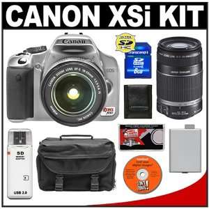  Canon Digital Rebel XSi Digital SLR Camera (Silver) with 