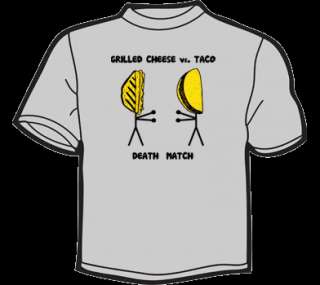 GRILLED CHEESE vs TACO T Shirt WOMENS funny vtg 80s lol  