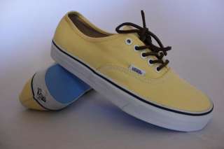 VANS AUTHENTIC CALIFORNIA PALE BANANA YELLOW MENS SIZE 9 WOMENS SIZE 