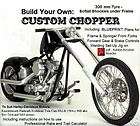 Custom Chopper ol skool Softail Frame Plans Blueprints