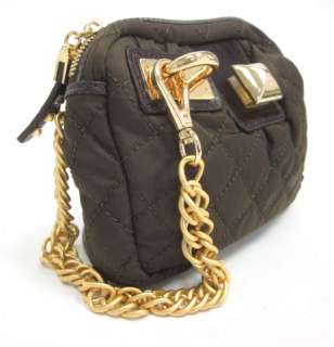 NWOT BLVD Brown Evening Small Gold Chain Handbag  