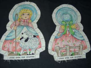 Vintage Mother Goose~Little Bo Peep~Fabric Cloth Doll Panel~Nursery 