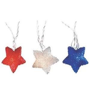   White & Blue American Star String Lights   Set of 10