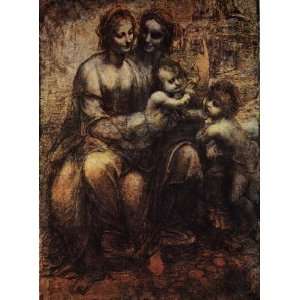   Vinci   24 x 32 inches   St Anne with Mary and St John: Home & Kitchen