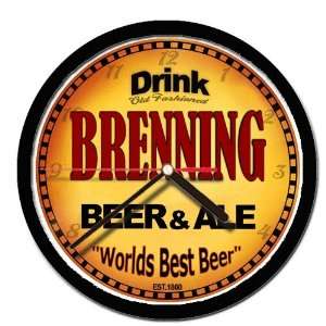  BRENNING beer and ale cerveza wall clock: Everything Else