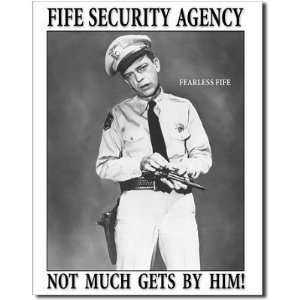  Andy Griffith Mayberry Law Fife Security Agency Tin Sign 