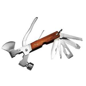   Tools 13 in 1 Pliers Ax Hammer Outdoors Camping Wood Handle W/sheath