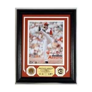 Bronson Arroyo Cincinnati Reds Infield Dirt and Gold Coin Photo Mint