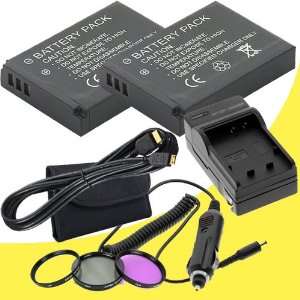 TWO LP E8 Lithium Ion Replacement Batteries w/Charger + Mini HDMI + 3 
