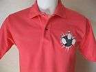   Pin Pals Fruit of the Loom Pink Bowling Pin Motif Polo Shirt Size M