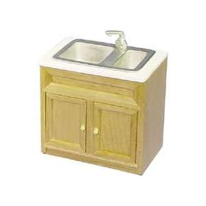 Miniature Contemporary Kitchen Sink on Double Door Cabinet sold at 