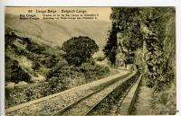Africa Belgium Congo Railroad Tracks Postal Card  