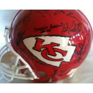  KC Chiefs Super Bowl IV Team Signed 30+ Helmet PSA COA 