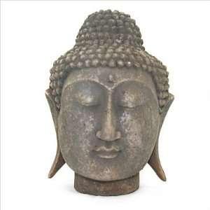    Small Buddha Head Statue Color: Moss Rock: Patio, Lawn & Garden