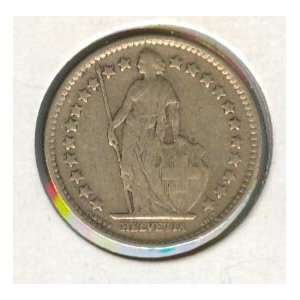  Swiss Silver Coin 1/2 Franc 1921B KM23 