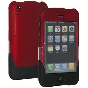  Amzer Rubberized Swill Case   Red Black: Cell Phones 
