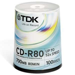  TDK 52x CD R Media
