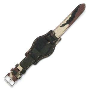 Bunds Style Type 20mm Desert Camo Canvas Strap for Military Sport 