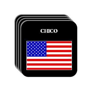  US Flag   Chico, California (CA) Set of 4 Mini Mousepad 