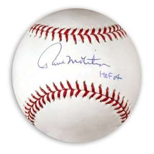  Autographed Paul Molitor Baseball   with HOF Inscription 