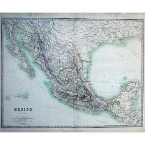  1914 Geography Maps Mexico America California Chilapas 