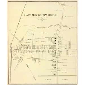  CAPE MAY COURT HOUSE NJ LANDOWNER MAP 1878: Home & Kitchen