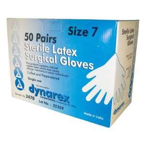  Sterile Surgeons Latex Gloves, 7.5, 50/Box: Health 