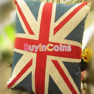 New Comfortable Soft Personalised UK British Flag Tapestry Pillow 