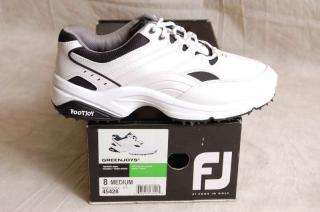 NEW FootJoy GreenJoys Golf Shoes 45428   Mens Size 8M White Black I 