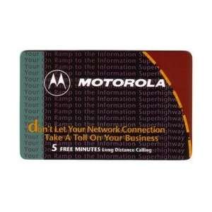   Phone Card: 5m Motorola Your On Ramp To The Information Superhighway