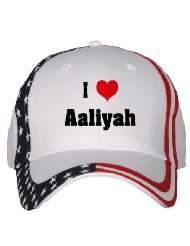Love/Heart Aaliyah USA Flag Hat / Baseball Cap