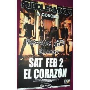  Puddle of Mudd Poster   Concert Flyer   Famous Tour