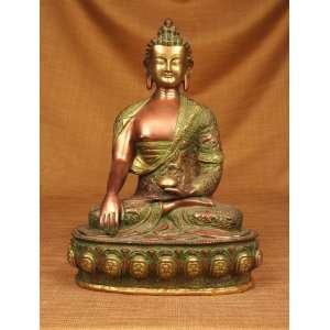 Miami Mumbai Buddha Medicane Copper Finish Brass StatueBR051:  