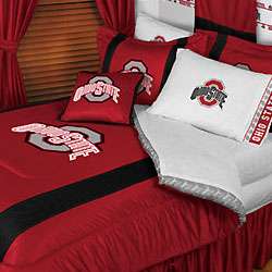 NCAA OHIO STATE BUCKEYES Queen Comforter BEDDING SET  