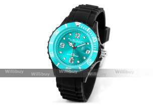   Geneva Style Wristwatch/Watch Fashion Black + Ice Colorful U VS028.02