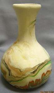 Marked Nemadji Vase 6 3/8,Bulbous Shape  