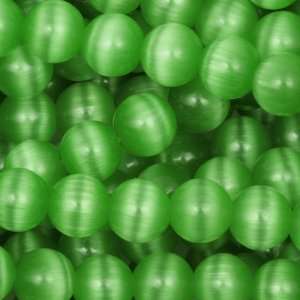  Kelly Green Round 6mm Cats Eye Beads 16 Inch Strand: Home 
