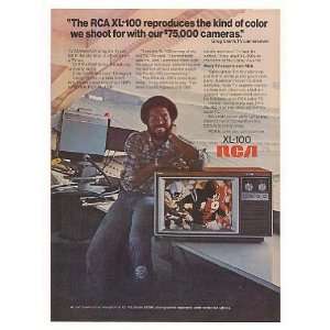  1974 TV Cameraman Greg Smith RCA XL 100 Color TV Print Ad 
