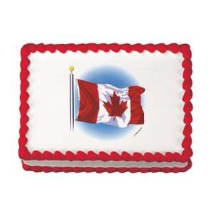 Lucks Edible Image Wavy Canadian Flag Grocery & Gourmet Food