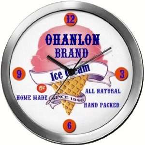  OHANLON 14 Inch Ice Cream Metal Clock Quartz Movement 