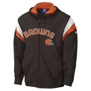  Cleveland Browns Strong Side Full Zip Hoodie: Sports 