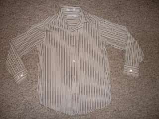 Calvin Klein Cotton Button Up Dress Shirt Boys 8 S EUC  