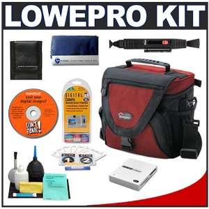  Lowepro Nova 2 AW (Red) Bag + Cameta Bonus Kit for Canon 