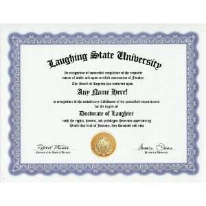  Laughter Laughing Degree Custom Gag Diploma Laugh 