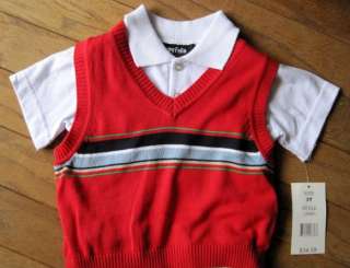 Boys Suit Shirt Pants Sweater Vest Toddler 3T & 4T 769201188367  