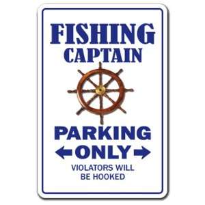  FISHING CAPTAIN ~Novelty Sign~ parking signs fish gift 