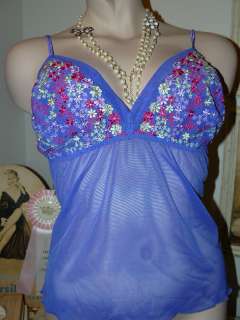 NEW CACIQUE Embroidered LAVENDER FIELDS CAMISOLE 14/16  